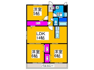 第三山内マンションの物件間取画像